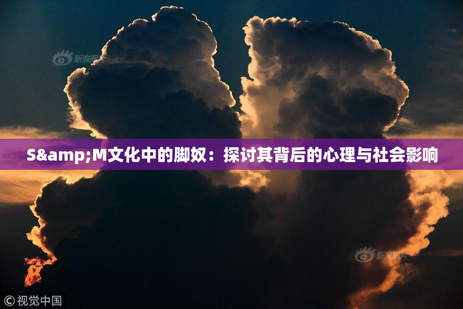 S&M文化中的脚奴：探讨其背后的心理与社会影响