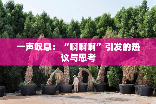 一声叹息：“啊啊啊”引发的热议与思考